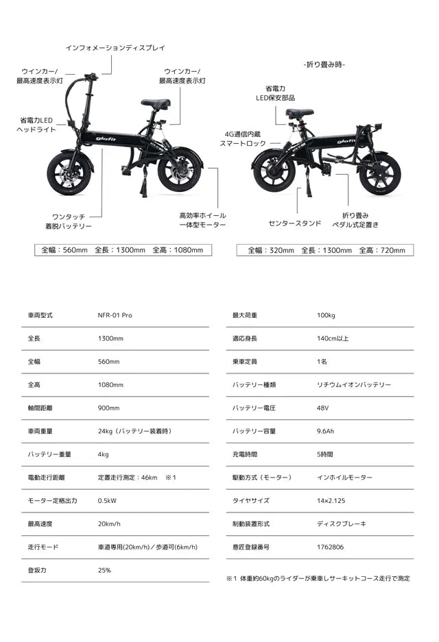 NFR-01 Pro(特定小型原付/免許不要) – glafit公式オンラインショップ